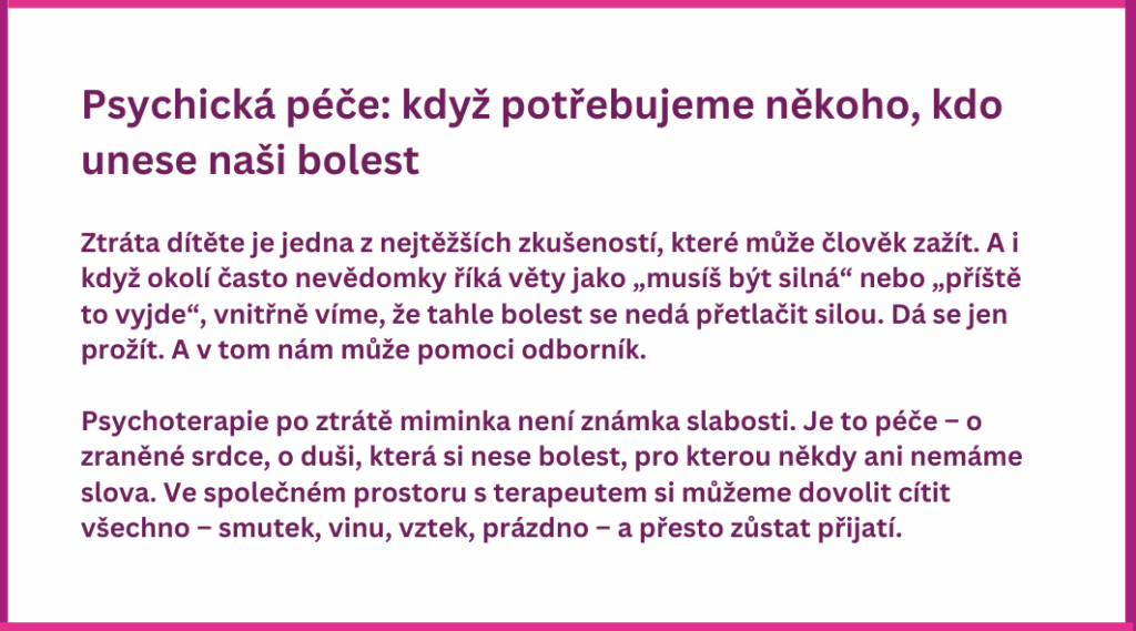 Když se radost mění v loučení: jak prožít nejbolestnější chvíle